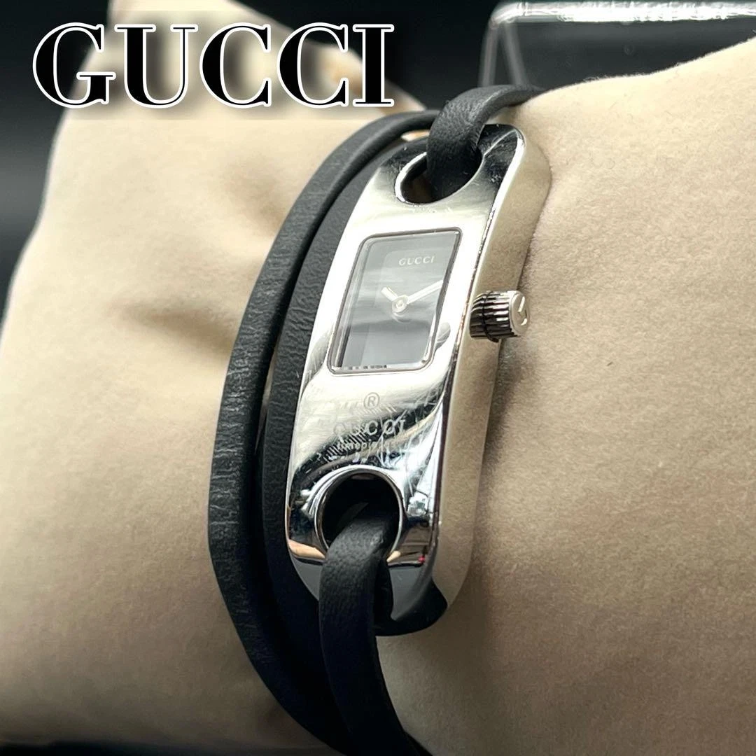 Montre longue femme Gucci 6100L en fonctionnement