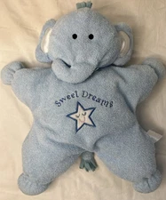 Kids Preferred BLUE STAR Shaped Elephant Sweet Dreams Terry Cloth Plush 2003 12"