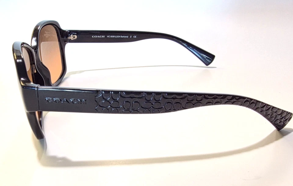 Gafas de sol Coach Barbara HC 8099 (L934) 500295 negras de gran tamaño - ver fotos de lentes Foto 3 de 4