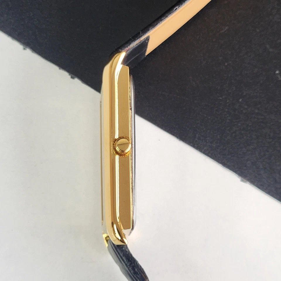 Vintage Seiko Slim Quartz Gold Face Gentlemen's Wrist Watch - FREE SHIPPING - Image 4 of 4