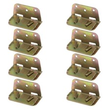 8 PCS Heavy Duty Wood Bed Rail Bracket Slat Connector Support Fastener Set