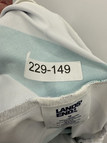Lands End Tankini Womens 12 Blue Green Stripe Swim Top Modest Wired Bra Beach - Picture 6 of 6