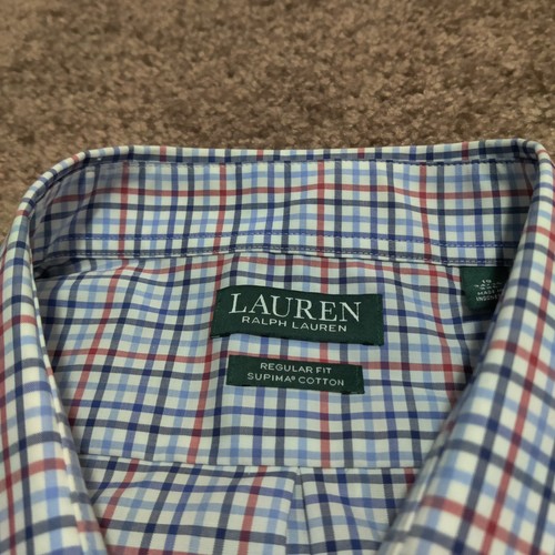 Lauren Ralph Lauren Supima Cotton Shirt Mens 3XL Big Button Up Pony Logo New - Picture 2 of 9