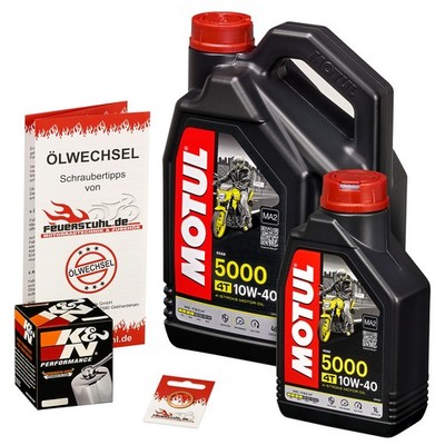Yamaha XV 1700 Road Star Warrior, 03-05, VP14; Motul 10w40 Öl; K&N Chrom Filter