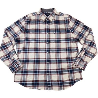 American Eagle Mens Sz XXL 50X30 Long Sleeve Plaid Classic Fit Button Down Shirt