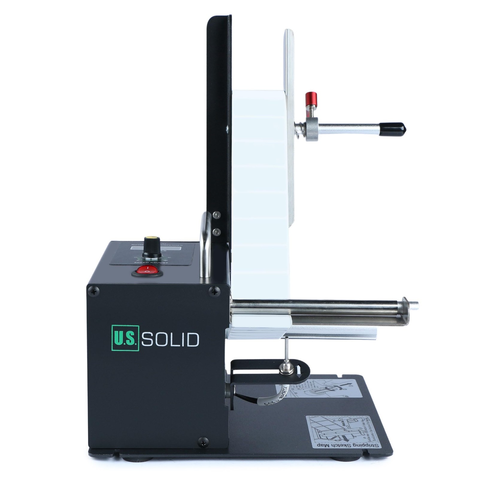 U.S. Solid Automatic Label Dispenser 4.52 in Width Clear Labels Counter