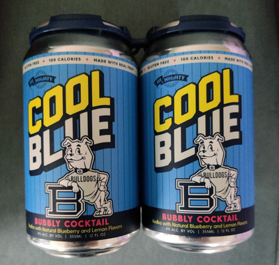 Cool Blue Hi & Mighty Butler Bulldogs empty 4-pack cans