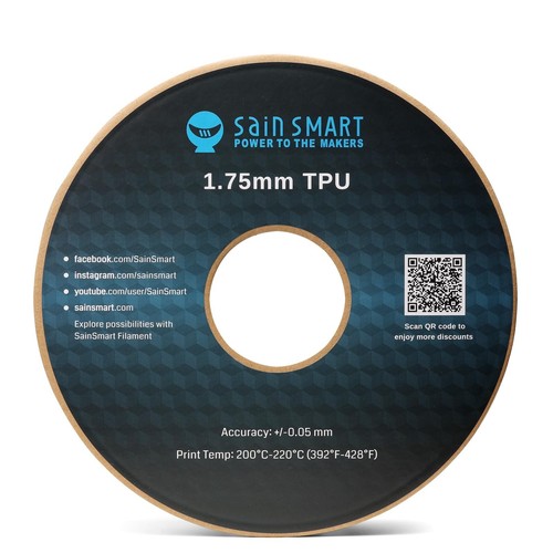 FILAMENTO TPU VERDE FLESSIBILE 3D 1.75MM 0.8KG ALTA PRECISIONE DIMENSIONALE +/- - Foto 6 di 8