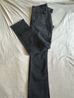 Express Men's Slim Fit Jeans Dark Wash Gray Denim Mid Rise 5-Pocket Zip — photo 3