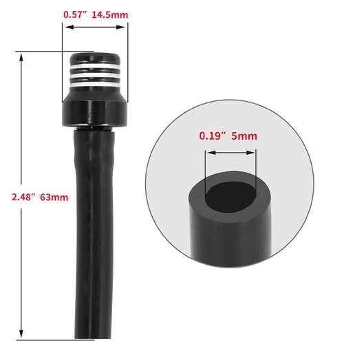 BLACK FUEL TANK CAP VENT HOSE FOR YAMAHA YFM 50 90 125 250 350 660 700 RAPTOR - Picture 7 of 7