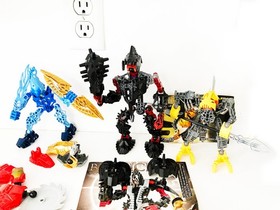Lego Bionicles Bara Magna Rock Tribe Glatorian Stronius 8984 Various Parts Lot