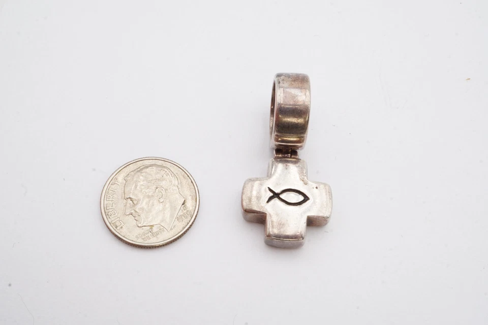Colgante Cruz Ichthus Silpada Plata de Ley 925 S0866 Foto 2 de 4