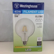 Westinghouse 03174 40W Filament LED Globe Bulb Dimmable