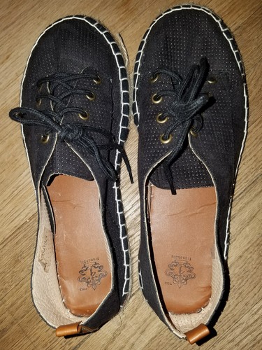 French Blu Women's Perforated Black Shoes - Size 41 - Picture 5 of 7