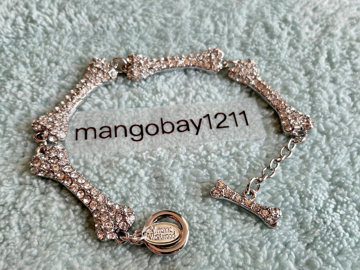 Vivienne Westwood Crystal Bone Silver Bracelet | eBay