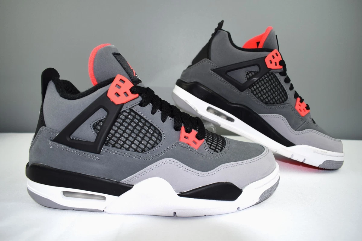 Nike Air Jordan 4 Retro Infrared GS Size 6Y Women 7.5 408452 061