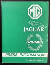 Rare Find! 1979 Jaguar MG Triumph Factory Press Kit w/ Photos! JRT  NY Auto Show