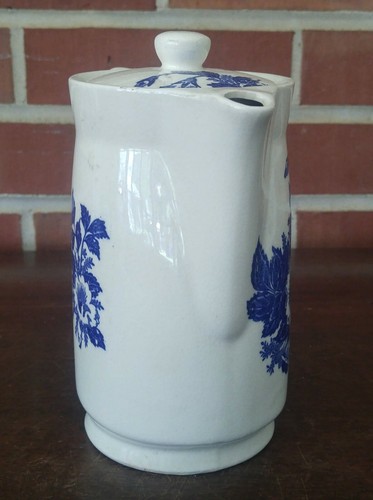 Calentador de agua eléctrico vintage tetera flores azules Japón sin cable - Imagen 2 de 12