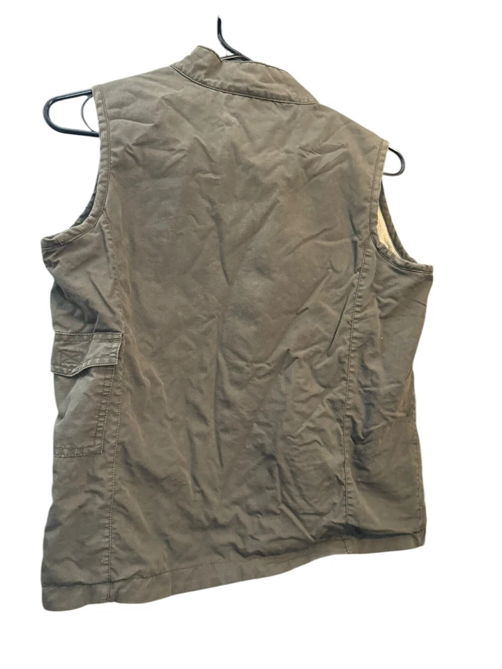 复古 Travelers Gear Cherokee 品牌男孩羊毛衬里工装背心 L 10/12 绿色 — 第 3/4 张图片