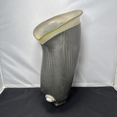 PROSTHETIC GRAY CARBON FIBER LEG SOCKET Above Knee Left Leg W Mounting Plate