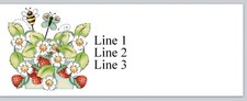 Personalized Address Labels Country Strawberries & bees  (JX 570)