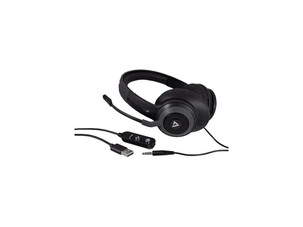 V7 Premium Over-Ear Stereo Headset with Boom Mic HC701