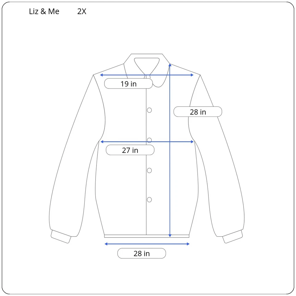 Liz & Me Hidden Button Shirt Blouse Womens 2X 22/24W Gray Long Sleeve V-Neck Top - Image 2 of 4