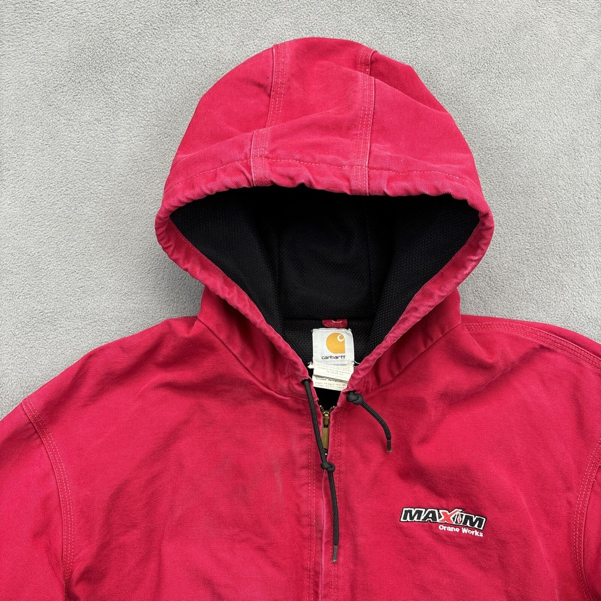 Vintage Carhartt Red Active Jacket, J131 3XL, Thermal-Lined Vintage Carhartt Red Active Jacket, J131 3XL, Thermal-Lined
