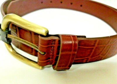 Patricia Nash Brown Leather Belt with Brass Buckle Unisex Villada - Suede Braided – Patricia Nash main image 2