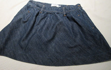 Sz 2 Abercrombie Fitch Skirt Womens Mini Micro Blue Denim Dark Wash Pockets EUC