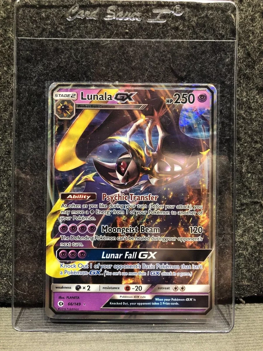 Lunala GX Sun & Moon Base Set 66/149 Holo Ultra Rare - Pokémon TCG