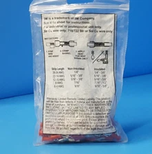 (100 PCS) STUD SPADE TERMINAL CONNECTOR, 31-6-P, 3M COMPANY, 22 AWG,