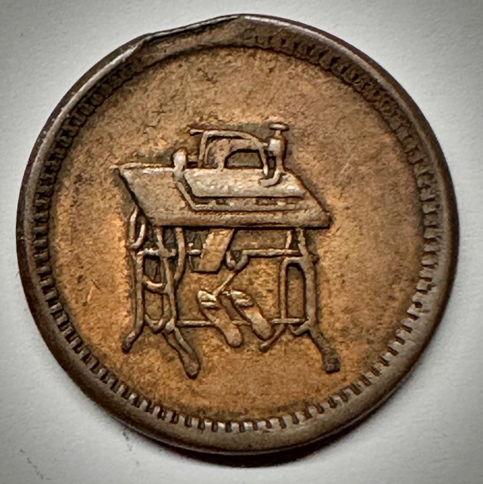 R7 Civil War Store Card Token D. OSTRANDER GROCER & INSURANCE