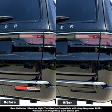 Crux Moto Rear Reflector/Rev Light Tint Overlay dark Smoke 20% for Wagoneer 22+