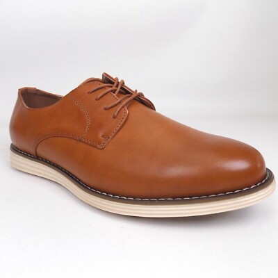 NEW! Vostey Milan Brown Casual Oxford Men's Shoes Size 10.5 M, EU 44 NEW DISPLAY