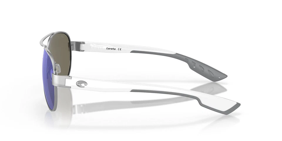 Costa Del Mar Loreto Women Sunglass Silver/Polarized Blue Mirror 580G Glass 56mm - Image 3 of 4