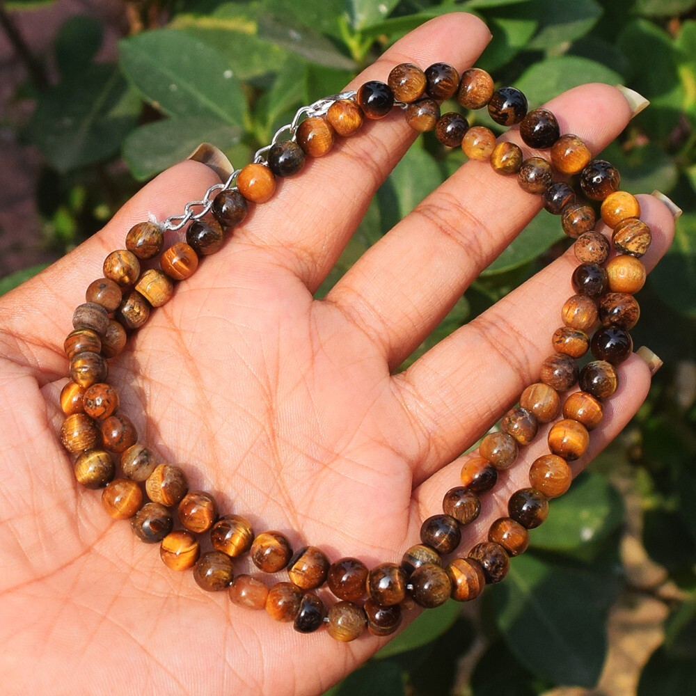 162.00 Cts Very Attractive Tiger Eye Ultimate Design Beaded  Tiger Eye Beaded Necklace main image 0