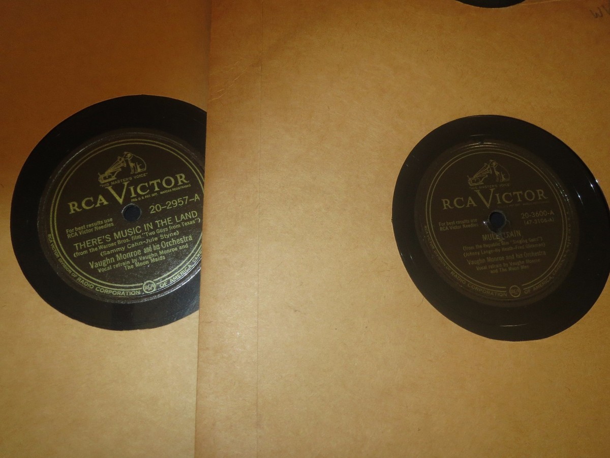 78RPM 2 RCA Victor by Vaughn Monroe, Mule Train, Theres Music Land