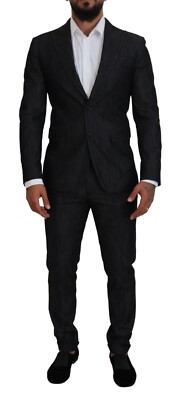 DSQUARED2 Suit 2 Piece MIAMI Black Cotton Single Breasted IT48/ US38 /M 1750usd