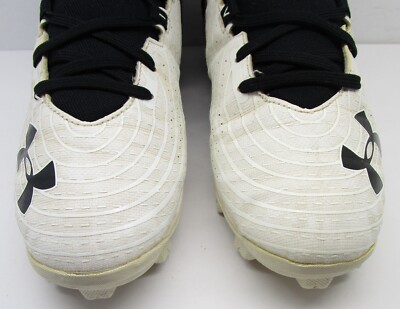 Under Armour Harper 4 Mid RM Black/White Baseball Cleats  display picture 3