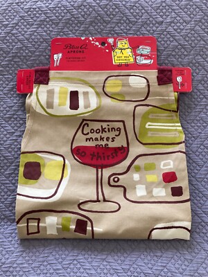 BLUE Q Apron - Cooking Makes Me So Thirsty - Cotton Twill 28 x31 