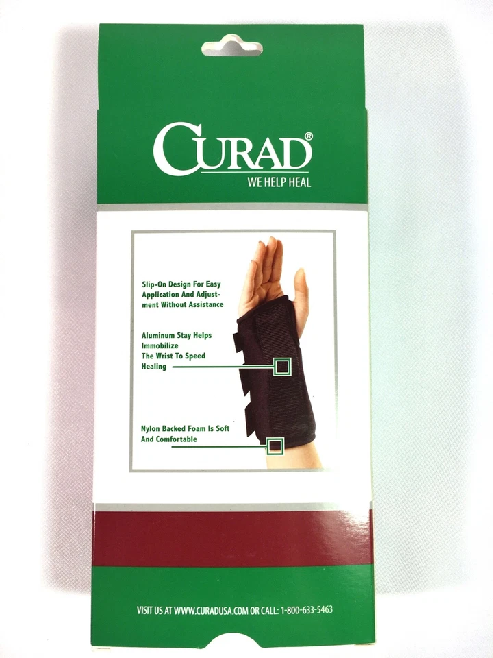 Venta al por mayor Lote de 50 - Férula de muñeca Curad 8" - Negra - DERECHA mediana Foto 4 de 4