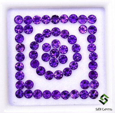 Lotto Di 10 Pietre Preziose Sfaccettate Di Ametista Africana Naturale - Foto 8