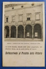 1918 Military Franchise 1WW - National Loan - Trento - Castle Courtyard