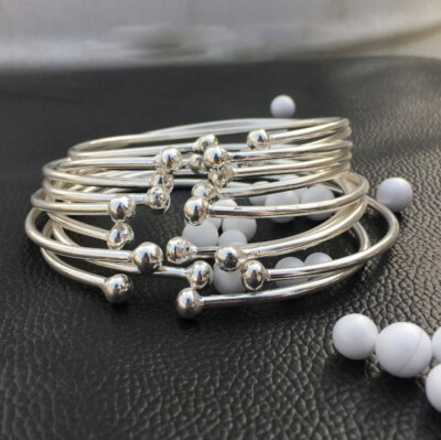 Thick Set of 7 Pure Sterling Silver Bangle West Indian Bangle For Women #017