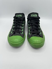 Converse All Star Low Top Black & Green Rare Colorway Men’ 6 Woman’s 8 Sku 1W988