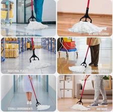 Matthew Cleaning Looped-Open Disposable Industrial Wet Mop Head 1.25'' (6 pk)