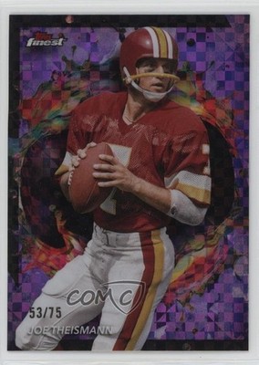 2024 Topps Finest Rare Purple Checkerboard Refractor 53/75 Joe Theismann 0mx2