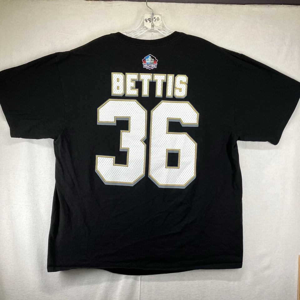 STEELERS JEROME BETTIS #36 两面 2XL 黑色 T 恤名人堂 2015 — 第 2/4 张图片
