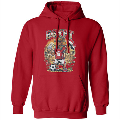 Egypt Fans Soccer Supporters Mascot Graphic Unisex Hooded Sweatshirt
